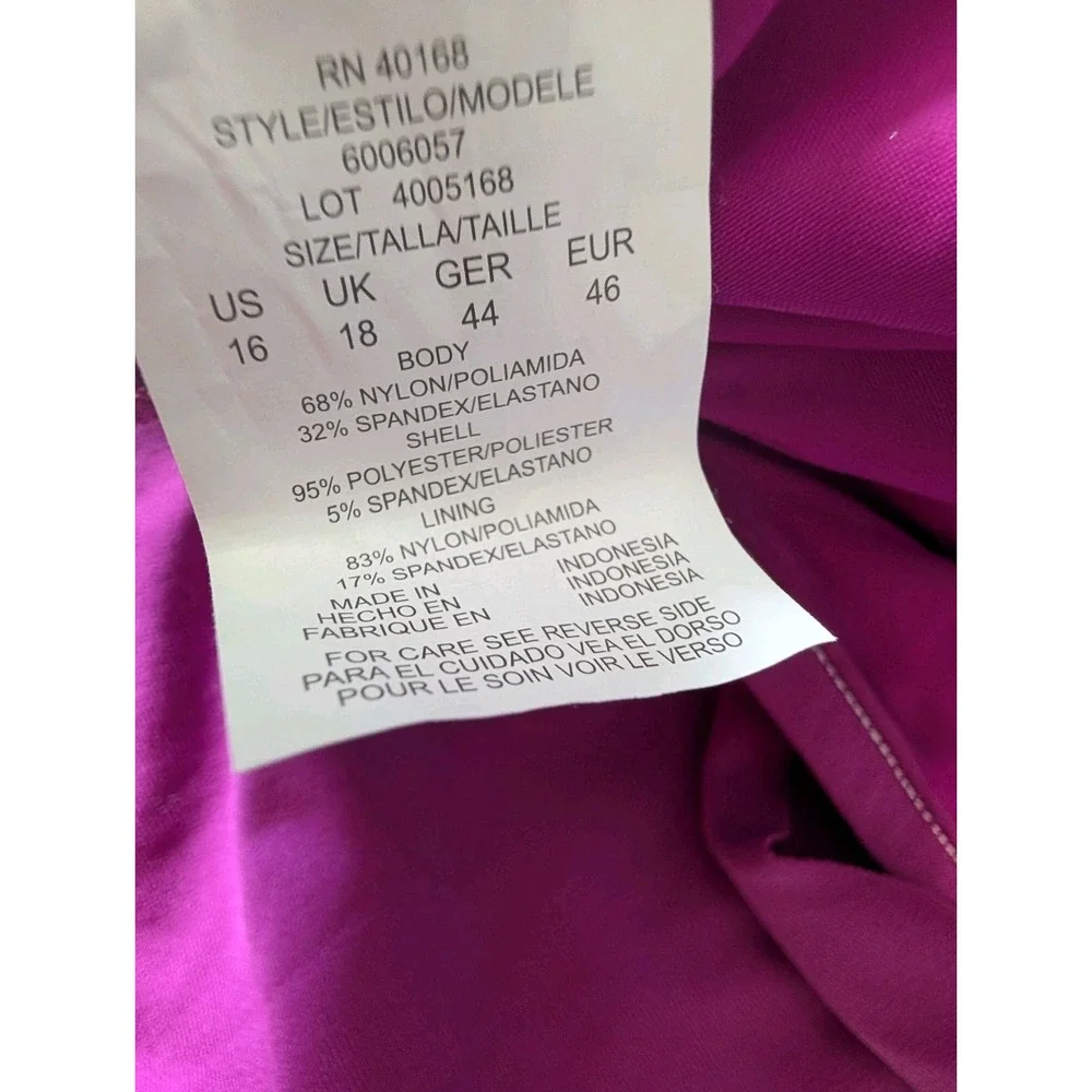 MagicSuit Bianca Romper Swimsuit Size 16 Women's 1 PC Halter Hibiscus Pink NEW